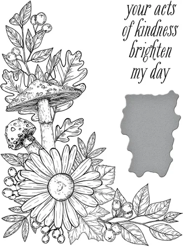 Miniatura 4 de Spellbinders BP-084 - Juego de placas y troqueles de esquina floral de otoño de la colección BetterPress Autumn