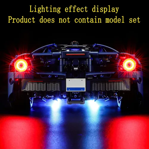 Miniatura 8 de GEAMENT Kit de luces LED compatible con Lego 2022 Ford GT – para Technic 42154 (juego de modelos no incluidos)