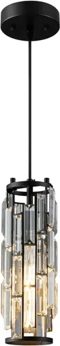 Miniatura 19 de LMQNINE Lámpara colgante de 4 luces doradas modernas, mini candelabros de cristal, lámpara colgante ajustable para cocina, isla, comedor, dormitorio