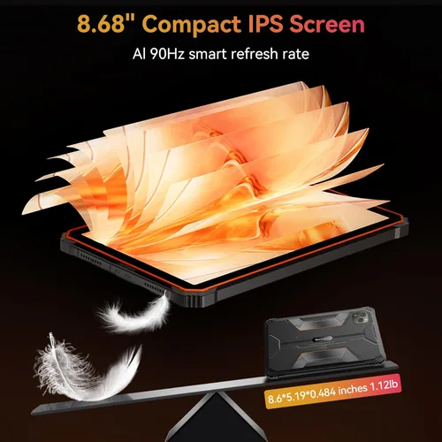 Miniatura 3 de Blackview Tablet resistente de 9 pulgadas, Android 15 tableta impermeable con Gemini AI, 18GB+128GB TF 2TB, 180Hz, IP68/IP69K, MIL-STD-810H a prueba