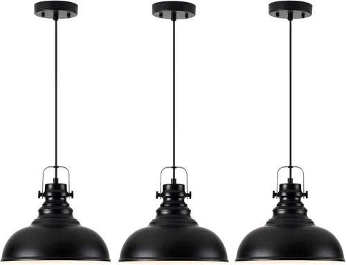 Accesorio de Luz Colgante Industrial, Decoración de Granja Lámpara Colgante de Metal Ajustable, Iluminación Colgante Vintage para Cocina Restaurante