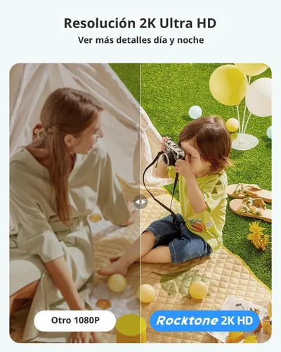 Miniatura 2 de Cámaras de seguridad 2K inalámbricas para exteriores, paquete de 2 cámaras alimentadas por batería WiFi para seguridad en el hogar con detección