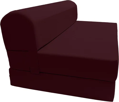 Miniatura 12 de D & D Futon Furniture Chair cama plegable de espuma, sofá de estudio, colchón de espuma doblado (6 x 36 x 70 pulgadas, azul real)