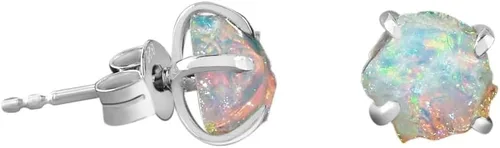 Miniatura 15 de AA Piedras Preciosas en Bruto Cristales de Piedras Ásperas Aretes de Perno Delicados para Mujeres, Joyería de Boda Hecha a Mano de Piedras