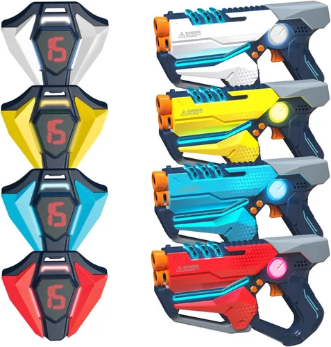 Miniatura 8 de Conjunto de Laser Tag de 2, Juego de Laser Tag con Chalecos de Pantalla de Puntuación LED para Niños, Adolescentes y Adultos, Juguetes de Regalo