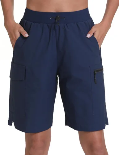 Miniatura 10 de Pantalones cortos de senderismo para mujer, de secado rápido, ligeros, para viajes, atletismo