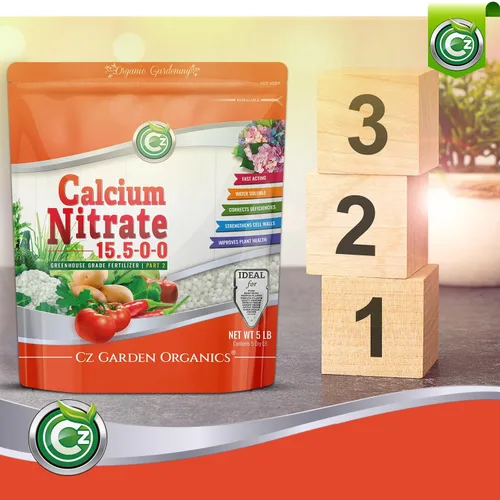 Miniatura 7 de Fertilizante de Nitrato de Calcio 15.5-0-0 - Hecho en EE.UU. - Alimento Vegetal Grado Invernadero de 5 Libras para Hidroponía, Plantas y Jardines