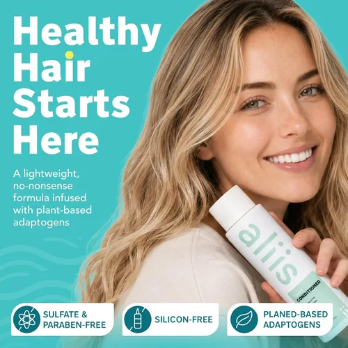 Miniatura 4 de ALIIS Acondicionador diario – Acondicionador hidratante ligero para desenredar, suavidad y cabello manejable – Sin sulfatos, seguro