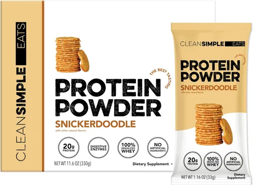 Miniatura 13 de Clean Simple Eats Proteína de suero en polvo de leche, sabor a vainilla simplemente naturalmente endulzada, 100% proteína alimentada con pasto