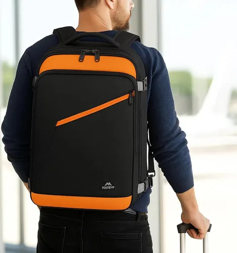 Miniatura 10 de MATEIN - Mochila de viaje extragrande de 10.56 galones, mochila de viaje ampliable apta para aerolíneas, para viajeros de fin de semana, hombres