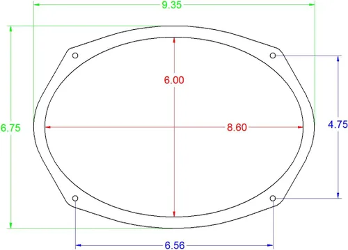 Miniatura 2 de Anillos extensores de profundidad de 6 x 9 para altavoces, 1/4 pulgadas de grosor, SSK69, apilables, perfectos para enmarcar carcasas de fibra