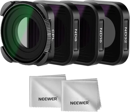 Miniatura 15 de NEEWER Paquete de 4 filtros ND, juego de filtros de lente de densidad neutra multicapa (ND4/8/16/32) con marco de aluminio y vidrio óptico