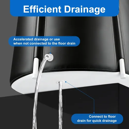Miniatura 5 de Bañera Plegable Portátil, Bañera de Baño Plegable para Adultos para Viajes, para Acampar, Hogar y Spa, Almacenamiento que Ahorra Espacio