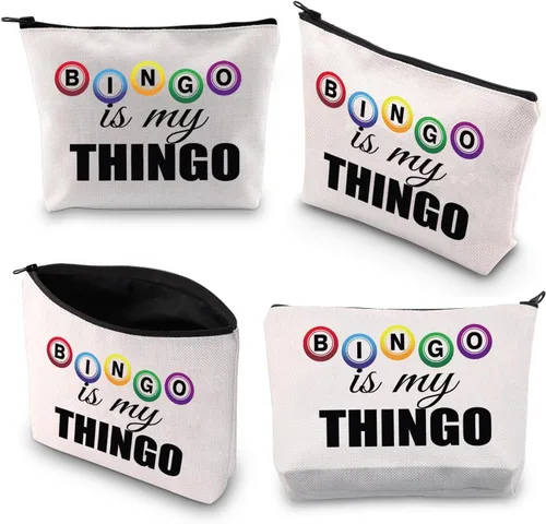 Miniatura 7 de BDPWSS Regalos divertidos de bingo bolsa de maquillaje de bingo regalo de jugador de bingo Bingo es mi Thingo para jugador de bingo regalo regalo