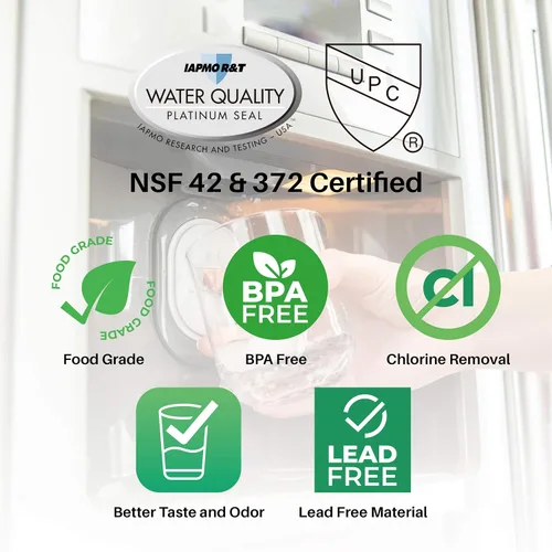 Miniatura 3 de SpiroPure SP-FREP01 Filtro de agua para refrigerador certificado NSF compatible con Frigidaire EPTWFU01 PureSource Ultra II Electrolux EWF02