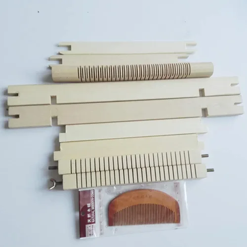 Miniatura 4 de RRigo Kit de telar de tejido, telares de tapiz de madera de 15.7 pulgadas de alto x 11.8 pulgadas de ancho, marco de tejido grande para manualidades