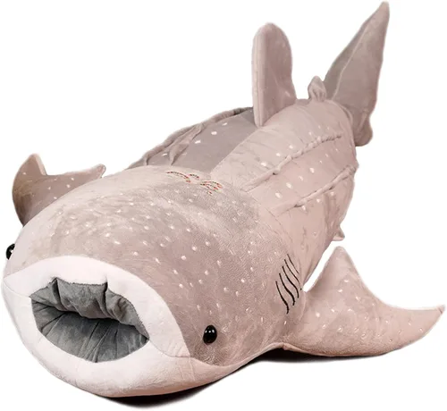 Peluche de Tiburón Ballena Gris – Tiburón Ballena de Peluche Tierno de 19.5 Pulgadas, Peluche Almohada de Tiburón para Niños y Adultos, Regalo de