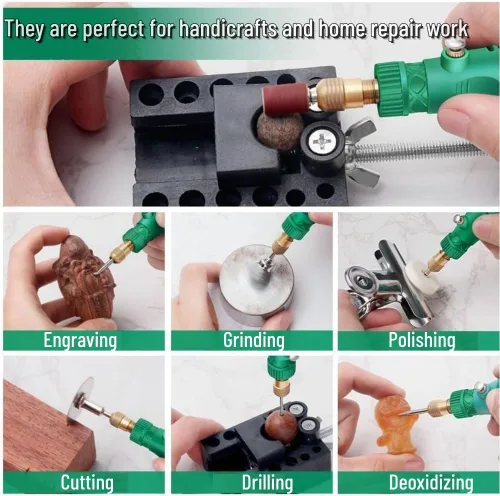Miniatura 3 de Pilipane Juego de herramientas eléctricas de lijado de 5 engranajes, mini herramienta giratoria inalámbrica, herramienta de molienda de motor