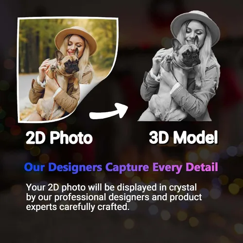 Miniatura 7 de Emoragifou Foto de cristal 3D, regalos personalizados para mujeres, mamá, papá, pareja, ella, regalo personalizado con tu propia foto, imagen
