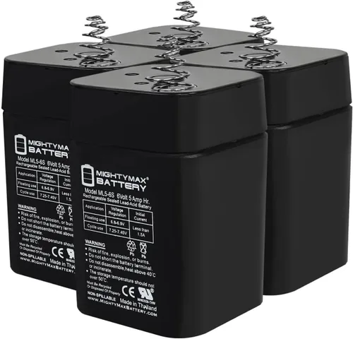Miniatura 9 de ML5-6S -6 voltios 5 AH, terminal de resorte S2, batería recargable SLA AGM