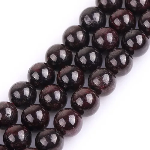 Miniatura 54 de GEM-Inside Cuentas sueltas de amatista natural de 14 mm, gemas de cristal redondo, piedra de energía para hacer joyas, 15 pulgadas Amatista oscura