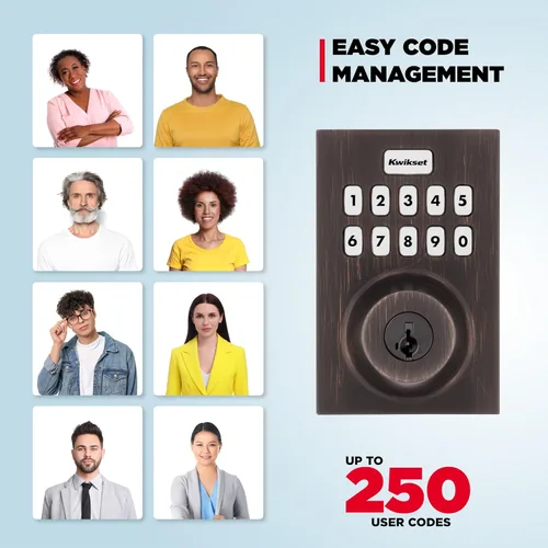 Miniatura 6 de Kwikset HomeConnect 620 Z-Wave con teclado inteligente de largo alcance, cerradura sin llave conveniente, códigos de usuario personalizables, Bronce