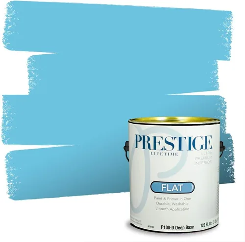 Miniatura 235 de Prestige Paints. - Base y pintura para exteriores en un solo galón, 1 galón. plano, comparable con Sherwin Williams Topsail. SW6799-PCM
