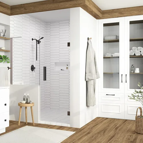 Miniatura 3 de Design House 582734-BGD Kelton - Gancho para bata, color negro mate, dorado satinado