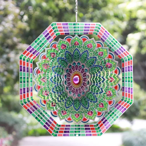 Miniatura 18 de Spring Song Árbol de la vida 3D Kinetic Wind Spinner para patio y jardín, de acero inoxidable, para interiores y exteriores, decoración colgante