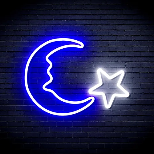 Miniatura 22 de ADVPRO Moon and Star Flex Silicone LED Neon Sign - Azul - st16s33-fnu0009-b