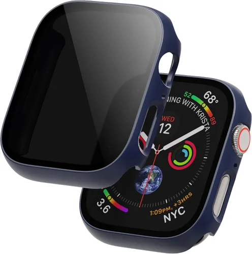 Miniatura 11 de Paquete de 2 fundas con protector de pantalla de privacidad para Apple Watch SE 3 (2025) / SE2 / SE/Series 6/5/4 de 1.575 pulgadas, funda protectora