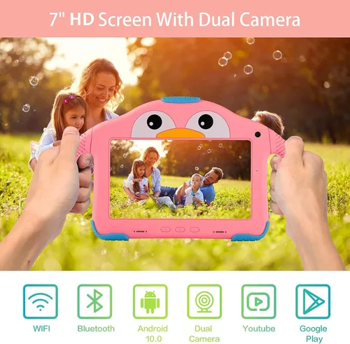 Miniatura 6 de Tableta para niños de 7 pulgadas para niños de 3 a 7 y 32 GB con funda WiFi Youtube Control parental, tabletas Android para niños pequeños Software