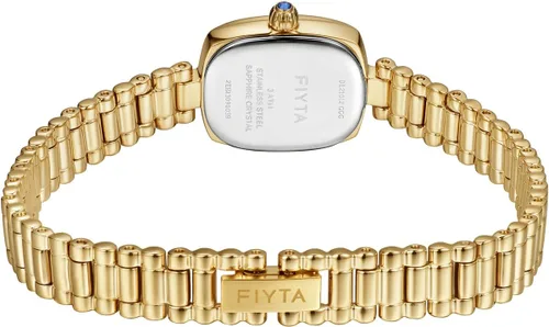 Miniatura 3 de Reloj dorado pequeño para mujer, caja rectangular vintage, relojes de pulsera de acero inoxidable para mujer