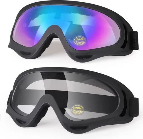 Miniatura 10 de Gafas transparentes para motocross, ATV, motocicletas, motocross, ciclismo, UTV, todoterreno, esquí, gafas protectoras antivaho, a prueba de polvo