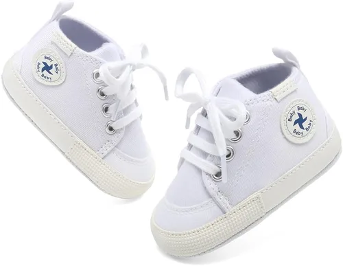 Miniatura 5 de Zapatos para bebés y niñas, suela antideslizante suave, para recién nacidos, para primeros pasos, de lona, de mezclilla, unisex, para bebés