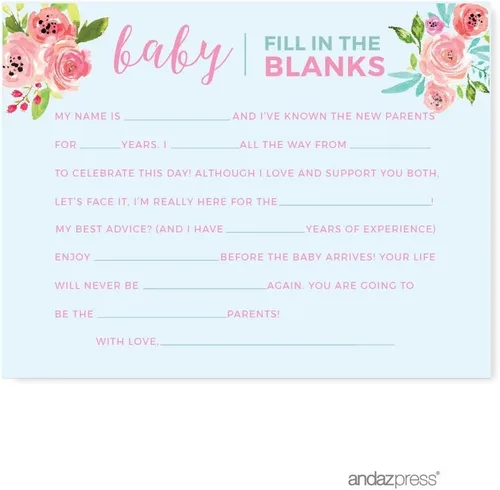 Miniatura 4 de Andaz Press Pink Roses English Tea Party Tea Party Colección Baby Shower Advice for the Mommy to Be Tarjetas, paquete de 20, actividades
