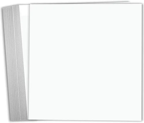 Hamilco Papel de cartulina blanca para álbumes de recortes, 12 x 12 pulgadas, cartulina de 65 libras, paquete de 25
