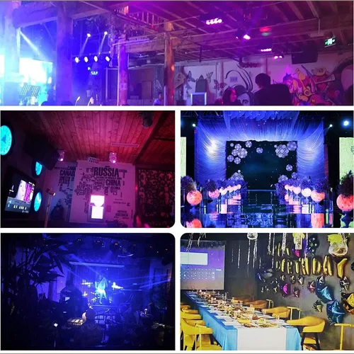 Miniatura 8 de BETOPPER Luz de cabeza móvil de 30 W, iluminación de escenario 8 GOBO 8 colores 9/11 canal DMX-512 con sonido activado para DJ, fiesta, bar, club