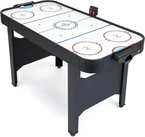 Miniatura 8 de GoSports Mesa de Arcade de Air Hockey de 48 Pulgadas - Roble o Negro - Incluye 2 Empujadores, 3 Discos, Motor AC y Marcador LED