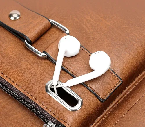 Miniatura 3 de Tellrain Maletín de negocios para hombre, bolsa de mensajero de piel sintética, bolsa de viaje de oficina para negocios, viajes y escuela