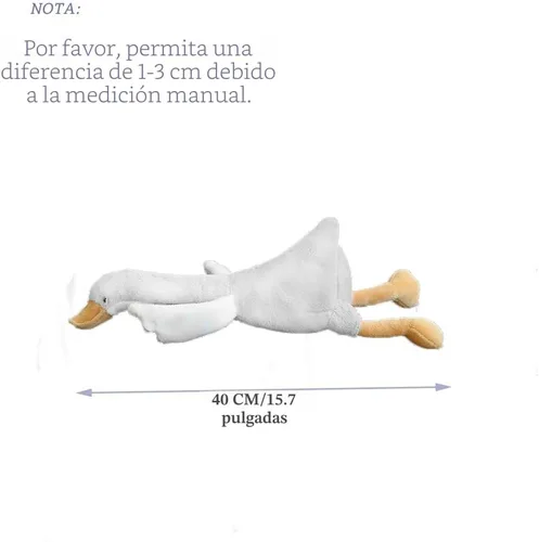 Miniatura 6 de Peluche de cisne de 15.7 pulgadas, peluche de ganso blanco, regalo para niños