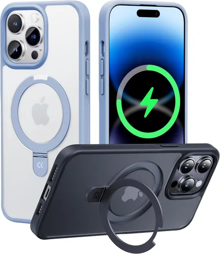 Miniatura 60 de CASEKOO- Funda para iPhone 15 c/soporte magnético invisible [protecc. militar contra caídas] [compatible c/MagSafe], a prueba de impactos, delgada