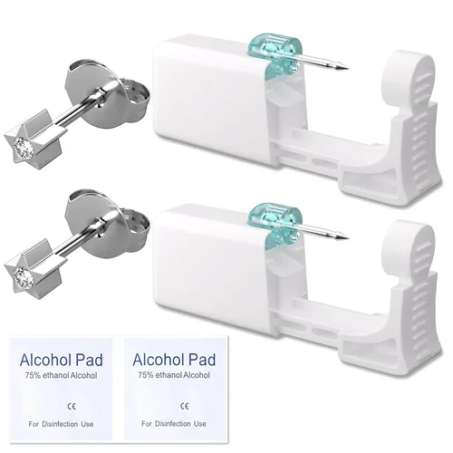 Miniatura 12 de Kit de perforación de orejas YINPAD - Pistola de perforación desechable cargada previamente con clavos de diferentes estilos de 5MM, kit