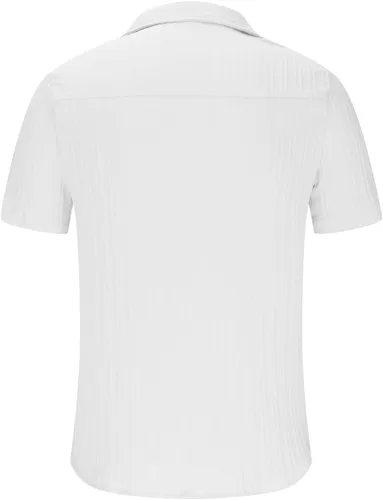 Miniatura 4 de Blusas Verano Hombres 2023 2024 Camiseta cobertura sólida Tops Camisa Manga Corta botones Camisa Rebeca hawaiana
