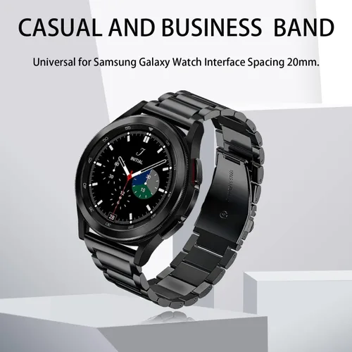 Miniatura 6 de GOLDTOLUCK Correa de acero inoxidable compatible con Samsung Galaxy Watch 8 7 6 5 4 Classic FE Pro 40mm 44mm 46mm 43mm 47mm 45mm 42mm 20mm