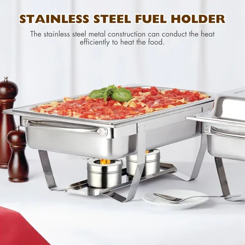 Miniatura 3 de DOITOOL Soporte para latas de combustible de acero inoxidable, 2 unidades, latas de combustible para calentador de alimentos, soporte de combustible