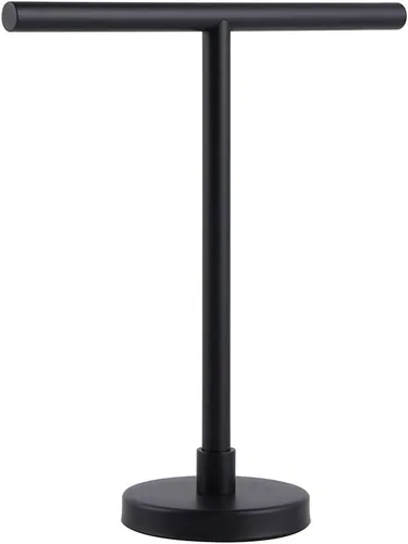 GERZWY Moderno soporte de toalla de mano estante de árbol independiente SUS 304 acero inoxidable encimera toalla anillo, negro mate DZY06-BK