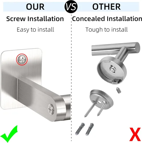 Miniatura 2 de Toallero de baño, toallero de 24 pulgadas para montaje en pared de baño, organizador resistente para toallas de mano de baño, barra de toalla Plata