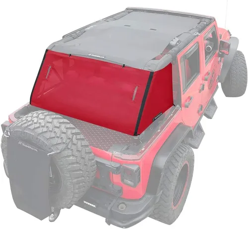 Miniatura 92 de Shadeidea JK - Parasol superior compatible con Jeep Wrangler JKU, cubierta de techo de malla suave (2007-2018) - Bloqueador de ruido de viento UV