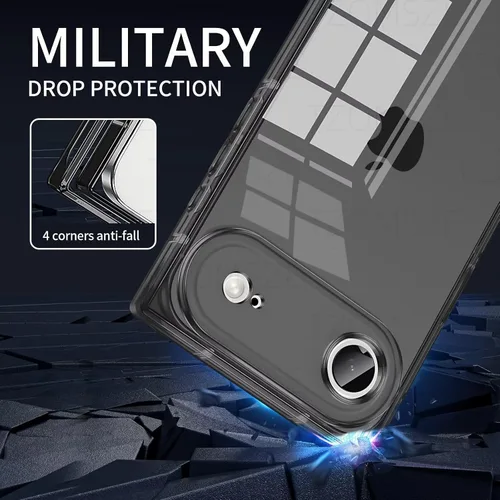 Miniatura 3 de Funda Tzomsze Compatible con iPhone Air Clear Funda, Protección de Cámara, Esquinas Reforzadas TPU Delgada Resistente a Golpes Funda Protectora